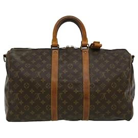 Louis Vuitton-Louis Vuitton Monograma Keepall Bandouliere 45 Boston Bag M41418 LV Auth ar7402-Outro