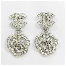 Chanel-* Chanel (Chanel) Cocomark Camellia Earrings 07A Autumn/Winter 2007 Rhinestone-Other