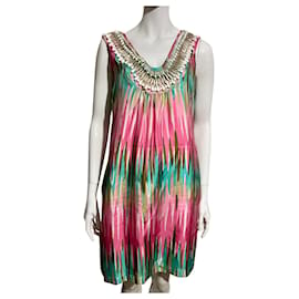 Milly-Silk dress with Pharao neck-Multiple colors