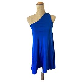Vestido Diane Von Furstenberg de seda azul elétrico Azul
