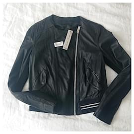Ikks-IKKS leather jacket-Black