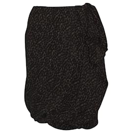 Lanvin-Leopard Print Draped Skirt-Other