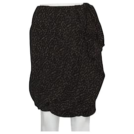 Lanvin-Leopard Print Draped Skirt-Other