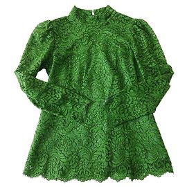 Tara Jarmon green lace top Green