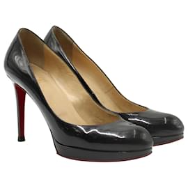 Christian Louboutin-Classic Black Patent Leather Heels-Black