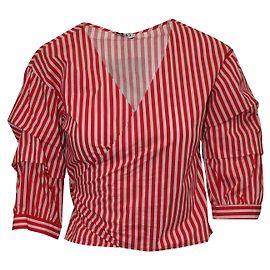 Liu.Jo Camicia avvolgente a righe rosse Rosso