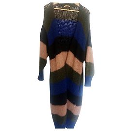 Autre Marque Cardigan lungo a righe MOMONI lana e mohair Multicolore