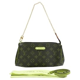 Louis Vuitton-Vintage Monogram Canvas Eva Clutch/ Shoulder Bag-Brown