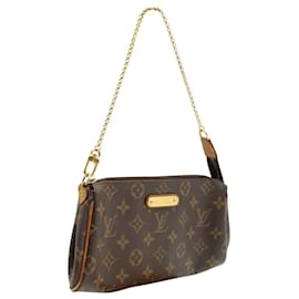 Louis Vuitton-Vintage Monogram Canvas Eva Clutch/ Shoulder Bag-Brown