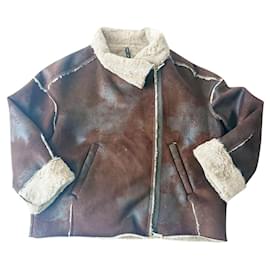 Autre Marque-"Sheepskin" jacket-Brown