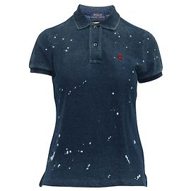 Polo Ralph Lauren T-shirt polo blu scuro con vernice bianca Blu