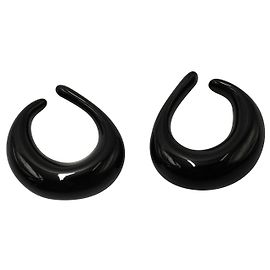 Baccarat Les Boucles Black Crystal Earrings Black