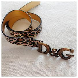 Dolce & Gabbana-Cinturón Dolce & Gabbana-Estampado de leopardo