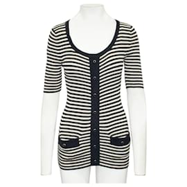 Marc by Marc Jacobs-Striped Short Sleeve Cardigan-Other