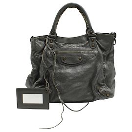 Balenciaga Borsa da città classica grigio scuro Grigio