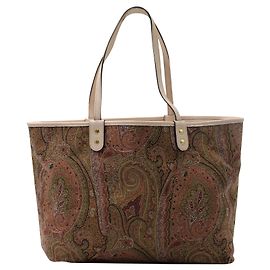 Etro Wendbare Einkaufstasche aus buntem Stoff/rosa Leder Andere