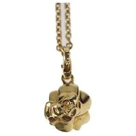 Chanel-* CHANEL Chanel camellia necklace 750 K18 GOLD 750 pendant flower motif-Gold hardware