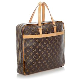Louis Vuitton-Louis Vuitton Brown Monogram Porte-Documents Pegase-Brown