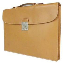 Hermès-*  HERMES Hermes Kirius 2 business bag Vauchamonix camel type silver metal fittings briefcase-Other