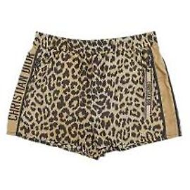 * [CHRISTIAN DIOR] Dior leopard shorts size 36 leopard print women's Brown Black