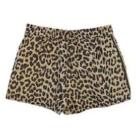 Christian Dior-* [CHRISTIAN DIOR] Dior leopard shorts size 36 leopard print women's-Brown,Black