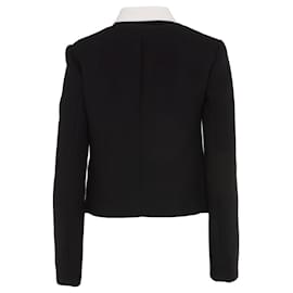 Prada-Contrast Collar Blazer-Black
