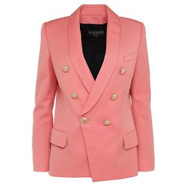 Balmain Blazer rosa con petto foderato Rosa
