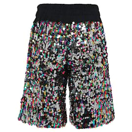 Autre Marque-Metallic Sequined Tulle Shorts-Multiple colors