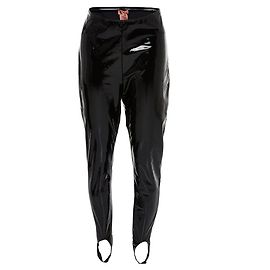 Amina Muaddi X Wolford Black Leather Leggings Black