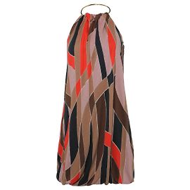 M Missoni Vestido halter con gargantilla dorada Multicolor