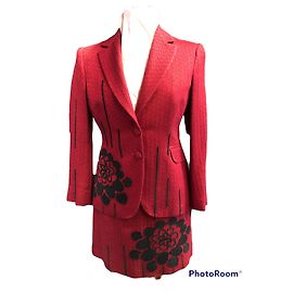 Moschino Cheap And Chic Falda elegante Burdeos