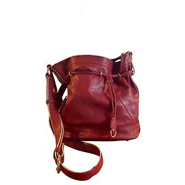 Lancel Miss Elsa Red Leather Handbag Red