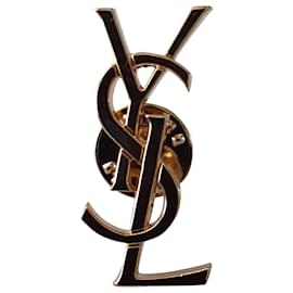 Yves Saint Laurent-broche de pinheiro-Dourado