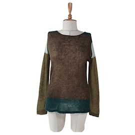 Jersey de malla Lupino Block Samsoe & Samsoe Verde Mohair Multicolor Verde