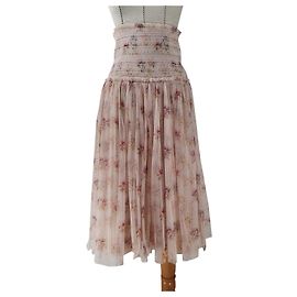 Needle & Thread Pink Floral Skirt Pink Multiple colors