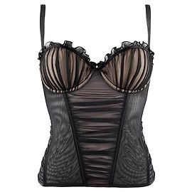 Chantal Thomass Malicious bustier 85b Black Beige