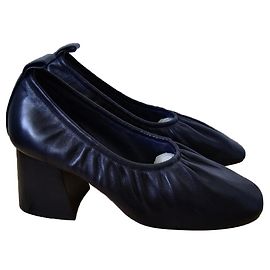 Céline Soft Ballerina Pumps Leder Schwarz 37 Schwarz