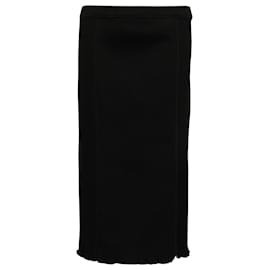 Theory-Theory Knit Midi Skirt in Black Polyamide-Black