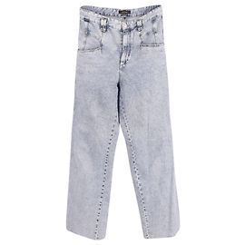 Isabel Marant Lemony High Rise Flared Jeans aus hellblauer Baumwolle Blau Hellblau