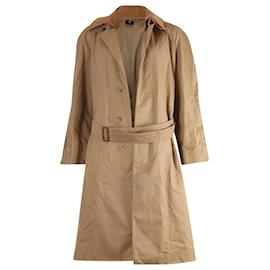 Burberry-Burberry Single Breasted Trench Coat in Beige Wool-Beige