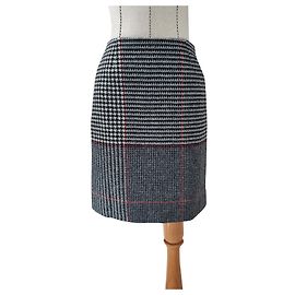 Hobbs Wool Houndstooth Midi Skirt Multiple colors