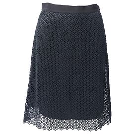 Falda Carolina Herrera de encaje en algodón negro Negro