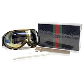Gucci-Gold Tone Ski Snow Googles Sport Eyewear Mod. GG 1653-Golden