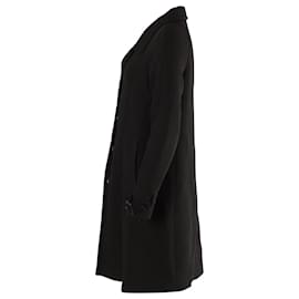 Prada-Prada Cashgora Coat in Black Wool-Black