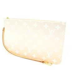 Louis Vuitton-Peach Mist Monograma à beira da piscina Bolsa Neverfull Pochette MM-Outro