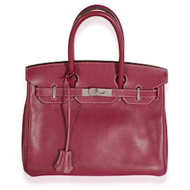 Hermès-Hermes Verso Tosca & Rose Tyrien Epsom Birkin 30 PHW-Red