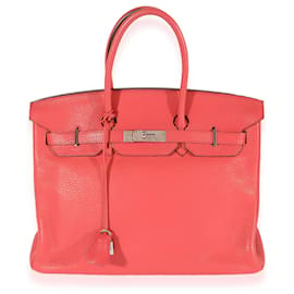 Hermès-Hermes Bougainvillea Clemence Birkin 35 PHW-Pink