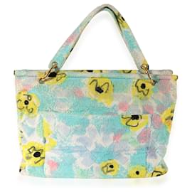 Chanel-Chanel Multicolor Floral Print Terrycloth Frame Tote-Other