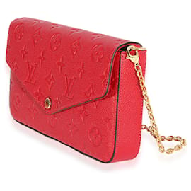 Louis Vuitton-Louis Vuitton Scarlet Monogram Empreinte Felicie Pochette-Red
