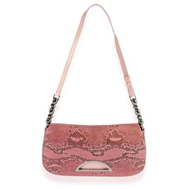 Bolsa de ombro Dior Pink Python Malice Rosa